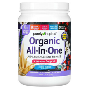 Purely Inspired Organic All-In-One Meal Replacement & Shake French Vanilla 1.3 lbs (590 g) 631656708752
