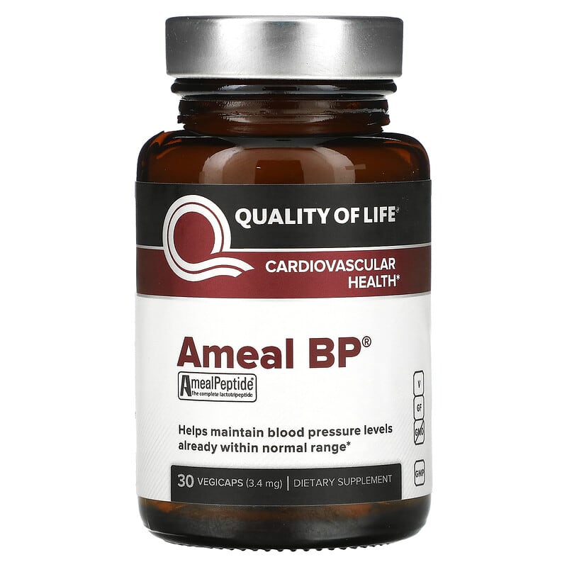 Quality of Life Labs Ameal BP Cardiovascular Health 3.4 mg 30 Vegicaps 1 Quality of Life Labs Ameal BP Cardiovascular Health 3.4 mg 30 Vegicaps 812259003318