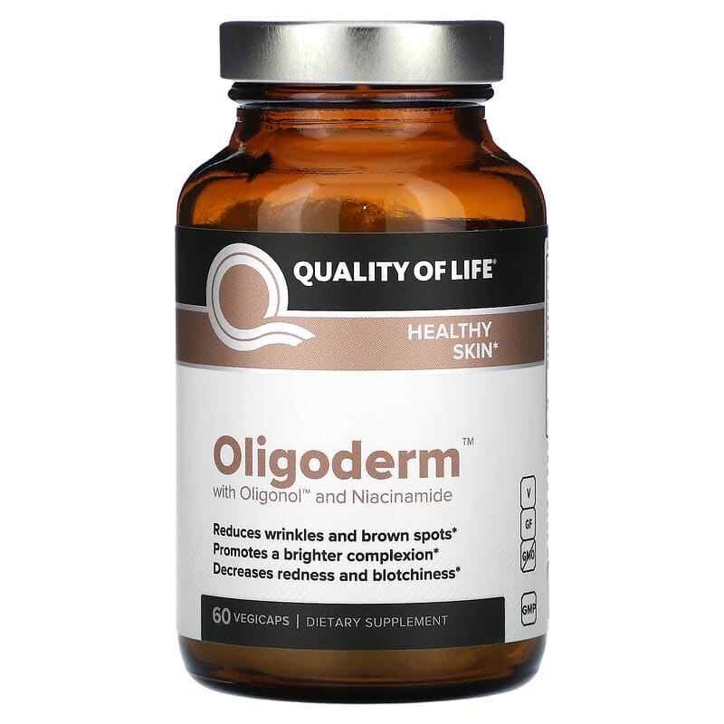Quality of Life Labs Oligoderm with Oligonol and Niacinamide 60 VegiCaps 1 Quality of Life Labs Oligoderm with Oligonol and Niacinamide 60 VegiCaps 812259003646