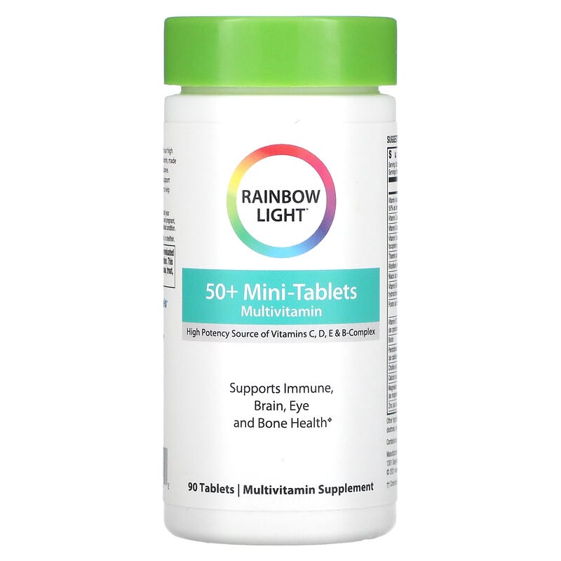 Rainbow Light 50+ Mini Tablet Food-Based Multivitamin 90 Mini-Tablets 1 Rainbow Light 50+ Mini Tablet Multivitamin 90 Tablets 021888113422