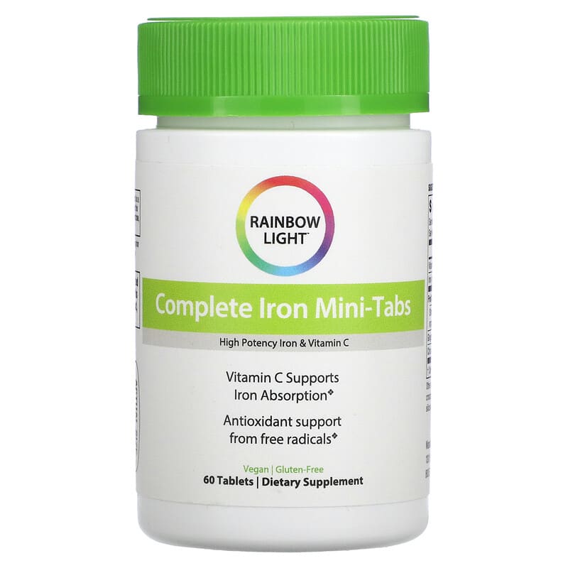 Rainbow Light Complete Iron Mini-Tabs 60 Mini viên 1 Rainbow Light Complete Iron Mini-Tabs 60 Tablets 021888200610