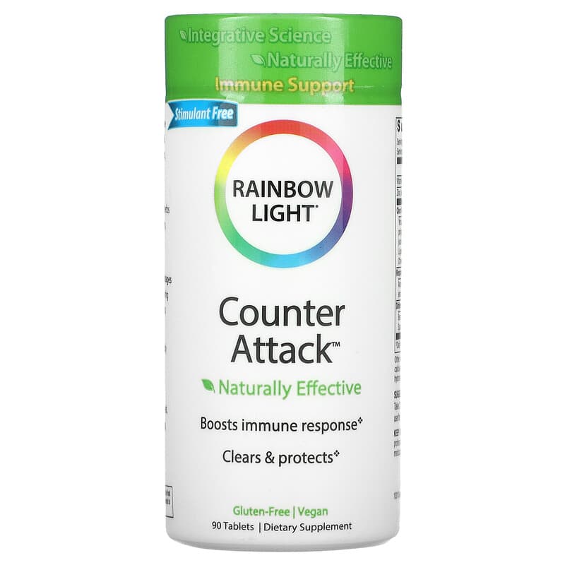 Rainbow Light Counter Attack Immune Support 90 Tablets 1 Rainbow Light Counter Attack Immune Support 90 Tablets 021888201327