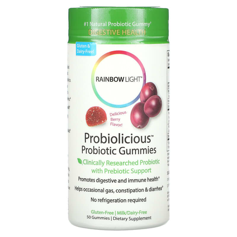 Rainbow Light Probiolicious Probiotic Gummies Delicious Berry Flavor 50 Gummies 1 Rainbow Light Probiolicious Probiotic Gummies Delicious Berry 50 Gummies 021888121212