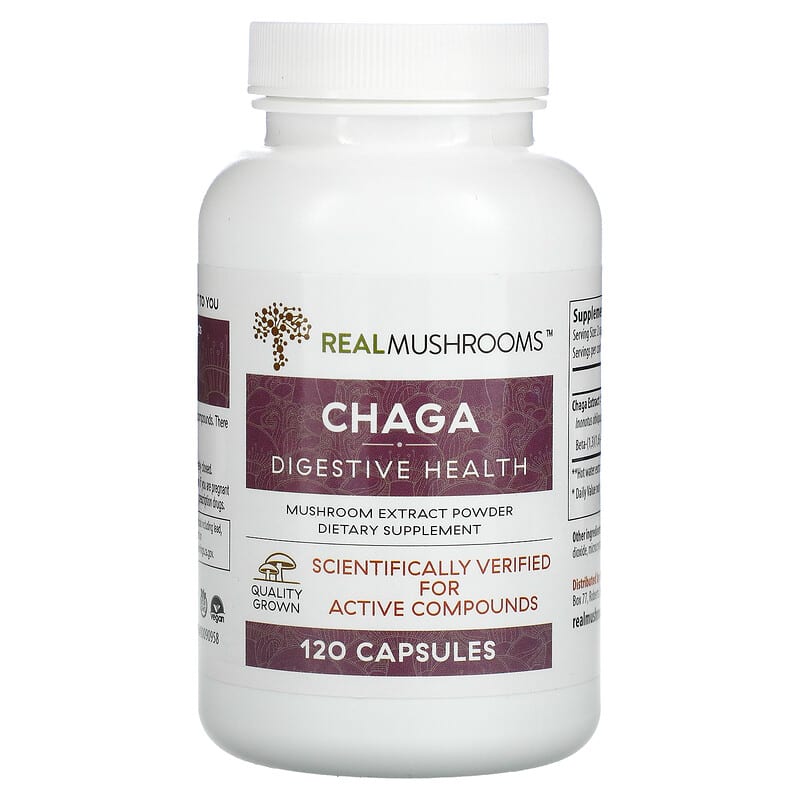 Real Mushrooms Chaga Digestive Health 120 Capsule 1 Real Mushrooms Chaga Digestive Health 120 Capsule 628110068064