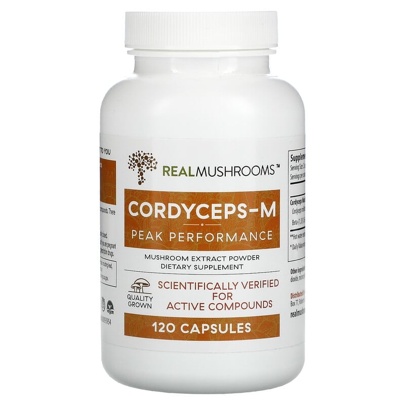 Real Mushrooms Cordycep-M Peak Performance 120 Capsules 1 Real Mushrooms Cordycep-M Peak Performance 120 Capsules 628110068057