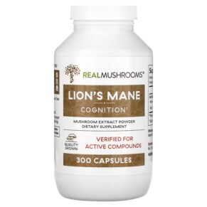 Real Mushrooms Lion's Mane Mushroom Extract Powder 300 Capsules 628110068293