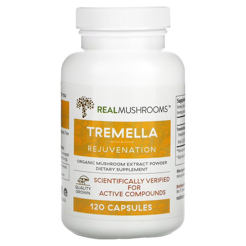 Real Mushrooms Tremella Rejuvenation 120 Capsules 1 Real Mushrooms Tremella Rejuvenation 120 Capsules 628110068408