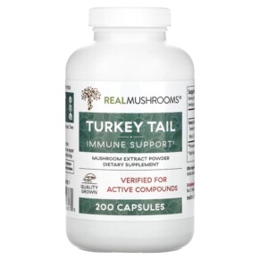 Real Mushrooms Turkey Tail Mushroom Extract Powder 200 Capsules 628110068279