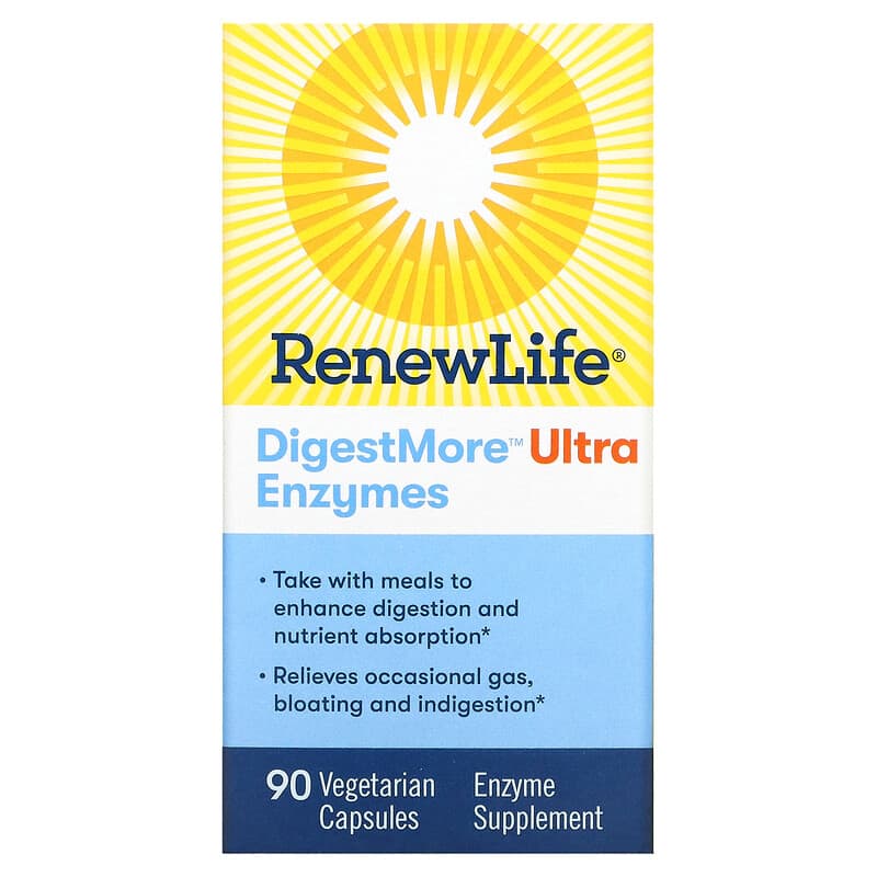 Renew Life DigestMore Ultra Enzymes 90 Vegetarian Capsules 1 Renew Life DigestMore Ultra Enzymes 90 Vegetarian Capsules 631257120700