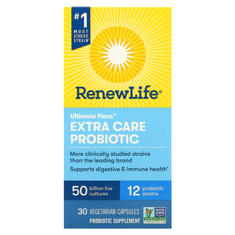 Renew Life Ultimate Flora Extra Care Probiotic 50 Billion Live Cultures 30 Vegetarian Capsules 1 Renew Life Ultimate Flora Extra Care Probiotic 50 Billion Live Cultures 30 Vegetarian Capsules 631257121066