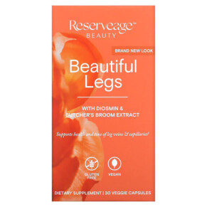 Reserveage Nutrition Beautiful Legs with Diosmin & Butcher's Broom Extract 30 Veggie Capsules 094922015679