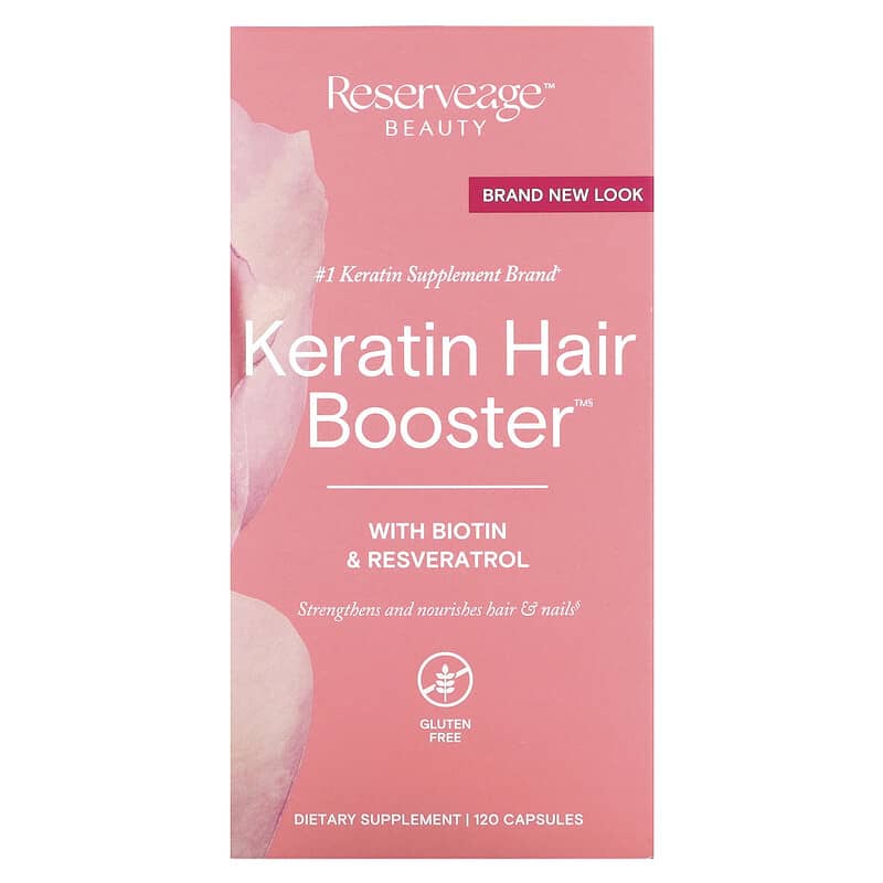ReserveAge Nutrition Keratin Hair Booster with Biotin & Resveratrol 120 viên 1 Reserveage Nutrition Keratin Hair Booster with Biotin & Resveratrol 120 Capsules 853427006151