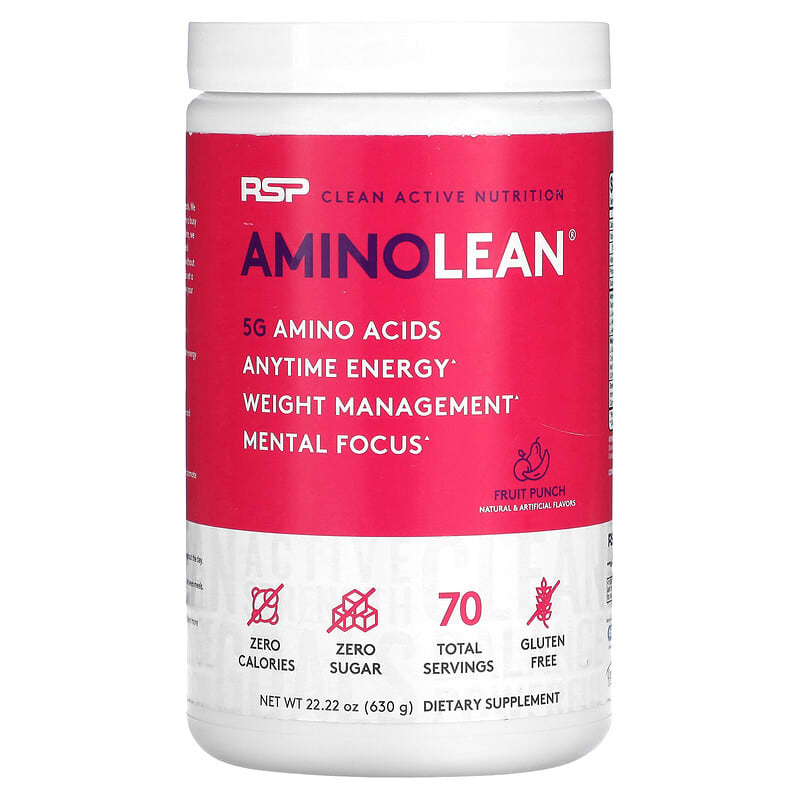 RSP Nutrition AminoLean Fruit Punch 22.22 oz (630 g) 1 RSP Nutrition AminoLean Fruit Punch 22.22 oz (630 g) 854446006818