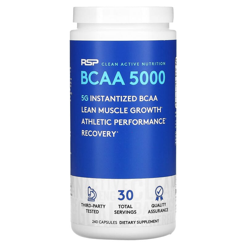 RSP Nutrition BCAA 5000 Instantized BCAA 240 Capsules 1 RSP Nutrition BCAA 5000 Instantized BCAA 240 Capsules 858491007257