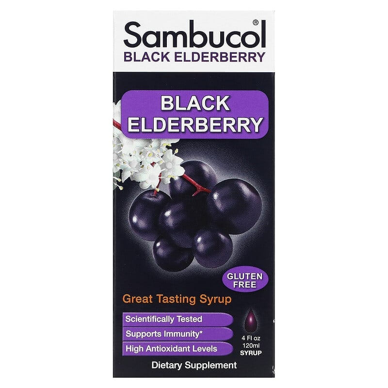 Sambucol Black Elderberry Syrup 4 fl oz (120 ml) 1 Sambucol Black Elderberry Syrup 4 fl oz (120 ml) 896116001105