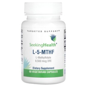 Seeking Health L-5-MTHF L-Methylfolate 8.500 mcg DFE 60 Vegetarian Capsules 810007521794