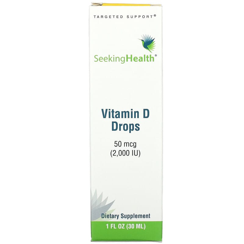 Seeking Health Vitamin D Drops 50 mcg (2,000 IU) 1 oz (30 ml) 1 Seeking Health Vitamin D Drops 50 mcg (2.000 IU) 1 fl oz (30 ml) 810007521336