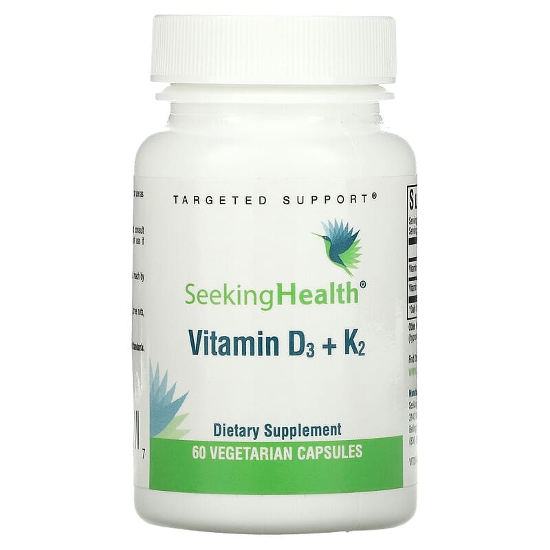 Seeking Health Vitamin D3 + K2 60 viên 1 Seeking Health Vitamin D3 + K2 60 Vegetarian Capsules 810007521367