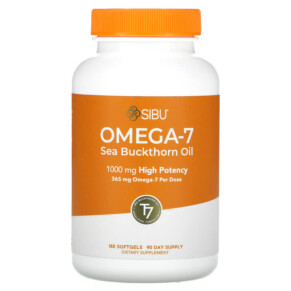 Sibu Beauty Omega-7 Sea Buckthorn Oil 500 mg 180 Softgels 858180002617
