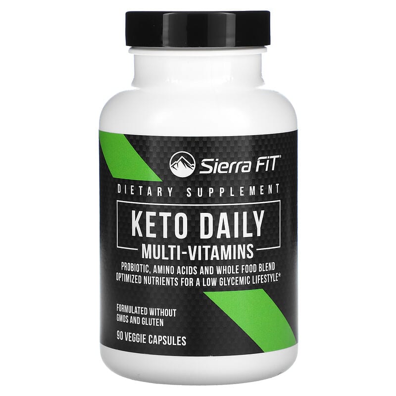 Sierra Fit Keto Daily Multi-Vitamins with Green Tea 90 viên 1 Sierra Fit Keto Daily Multi-Vitamins with Green Tea 90 Veggie Capsules 898220016365