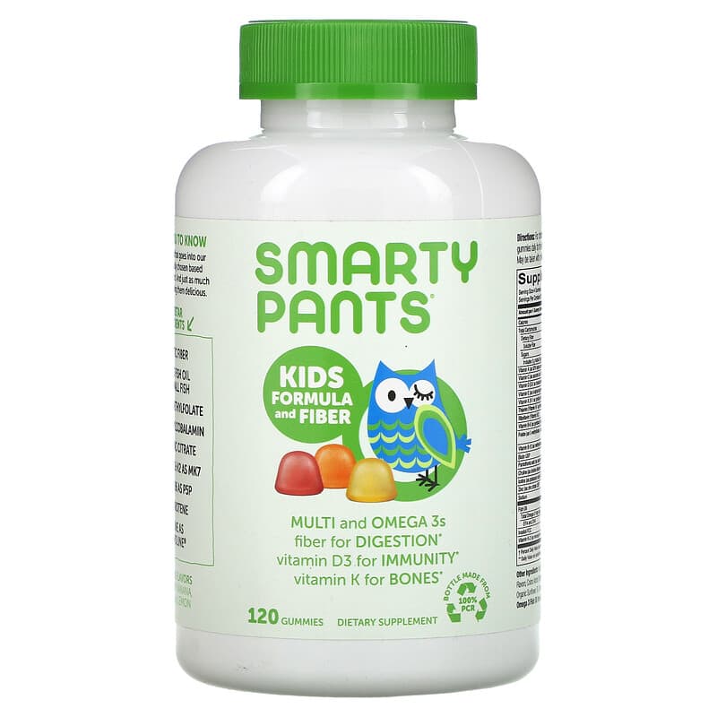 SmartyPants Kid Formula and Fiber Strawberry Banana Orange and Lemon 120 Gummies 1 SmartyPants Kid Formula and Fiber Strawberry Banana Orange and Lemon 120 Gummies 851356004071