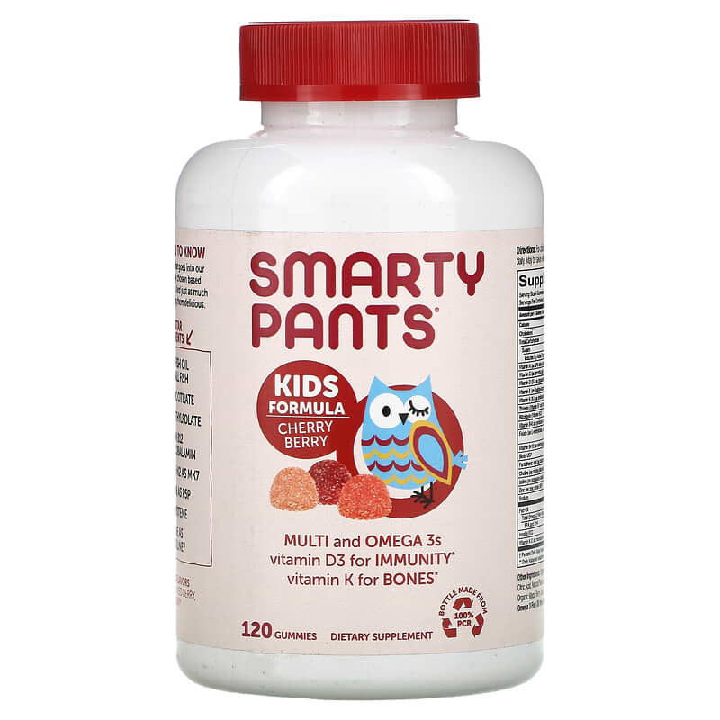 SmartyPants Kids Formula Multi and Omega 3s Cherry Berry 120 Gummies 1 SmartyPants Kids Formula Multi and Omega 3s Cherry Berry 120 Gummies 817053020561