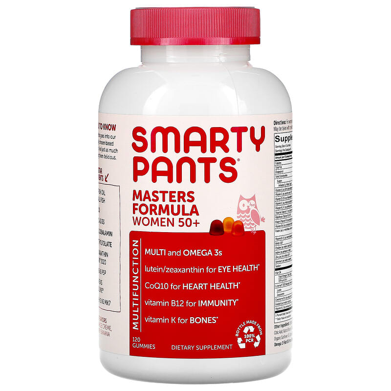 SmartyPants Masters Formula Women 50+ Blueberry Orange Creme and Strawberry Banana 120 Gummies 1 SmartyPants Masters Formula Women 50+ Blueberry Orange Creme and Strawberry Banana 120 Gummies 817053020615