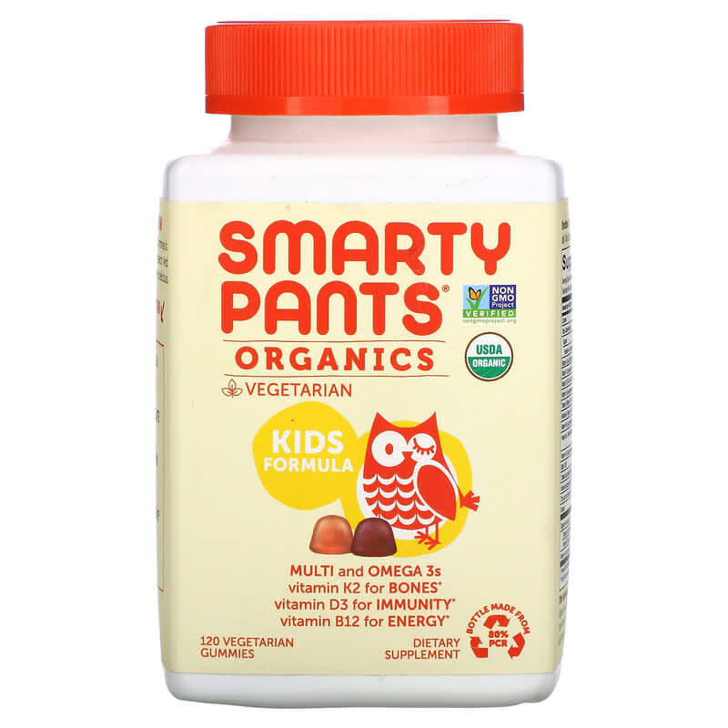SmartyPants Organics Kids Formula Cherry and Mixed Berry 120 Vegetarian Gummies 1 SmartyPants Organics Kids Formula Cherry and Mixed Berry 120 Vegetarian Gummies 817053020790