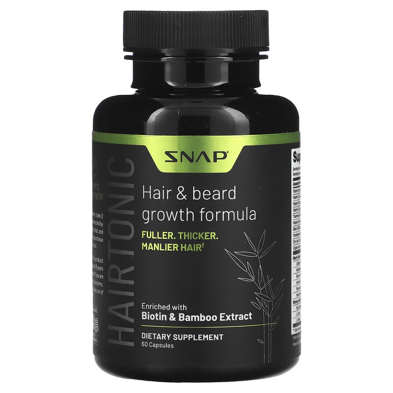 Snap Supplements Hairtonic Hair & Beard Growth Formula 60 Capsules 1 Snap Supplements Hairtonic Hair & Beard Growth Formula 60 Capsules 850039253164