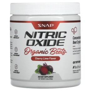 Snap Supplements Nitric Oxide Organic Beets Cherry Lime 8.8 oz (250 g) 850039253003