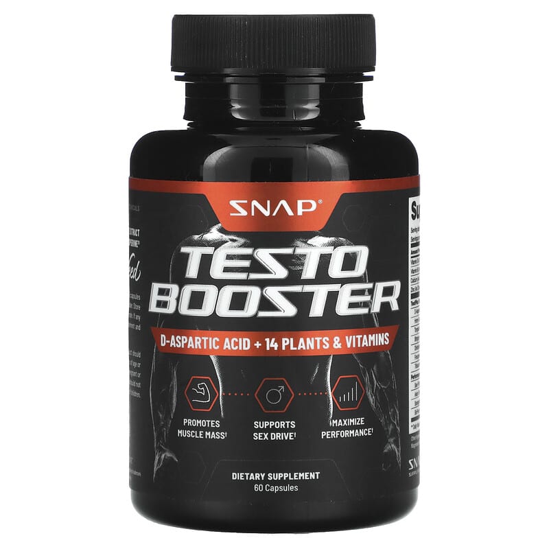 Snap Supplements Testo Booster 60 Capsules 1 Snap Supplements Testo Booster 60 Capsules 850039253416