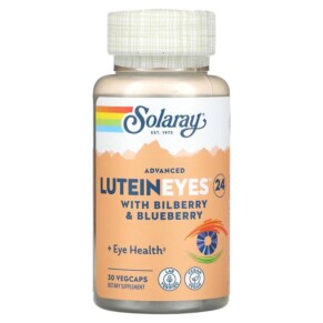 Solaray Advanced Lutein Eyes 24 with Bilberry & Blueberry 30 VegCaps 076280832174