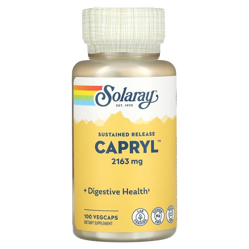 Solaray Capryl Sodium-Free Resin-Free 100 VegCaps 1 Solaray Capryl 100 VegCaps 076280081305