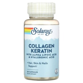 Solaray Collagen Keratin with Alpha Lipoic Acid & Hyaluronic Acid 60 Capsules 076280737998