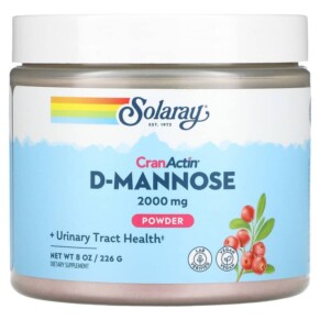 Solaray D-Mannose with CranActin Powder 2.000 mg 8 oz (226 g) 076280814590