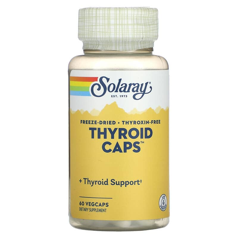 Solaray Freeze Dried Thyroid Caps 60 VegCaps 1 Solaray Freeze Dried Thyroid Caps 60 VegCaps 076280052107