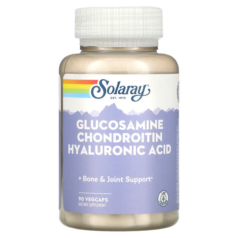 Solaray Glucosamine Chondroitin Hyaluronic Acid 90 VegCaps 1 Solaray Glucosamine Chondroitin Hyaluronic Acid 90 VegCaps 076280081589