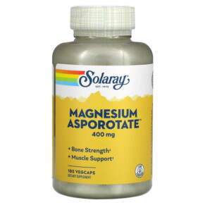 Solaray Magnesium Asporotate 200 mg 180 VegCaps 076280132236