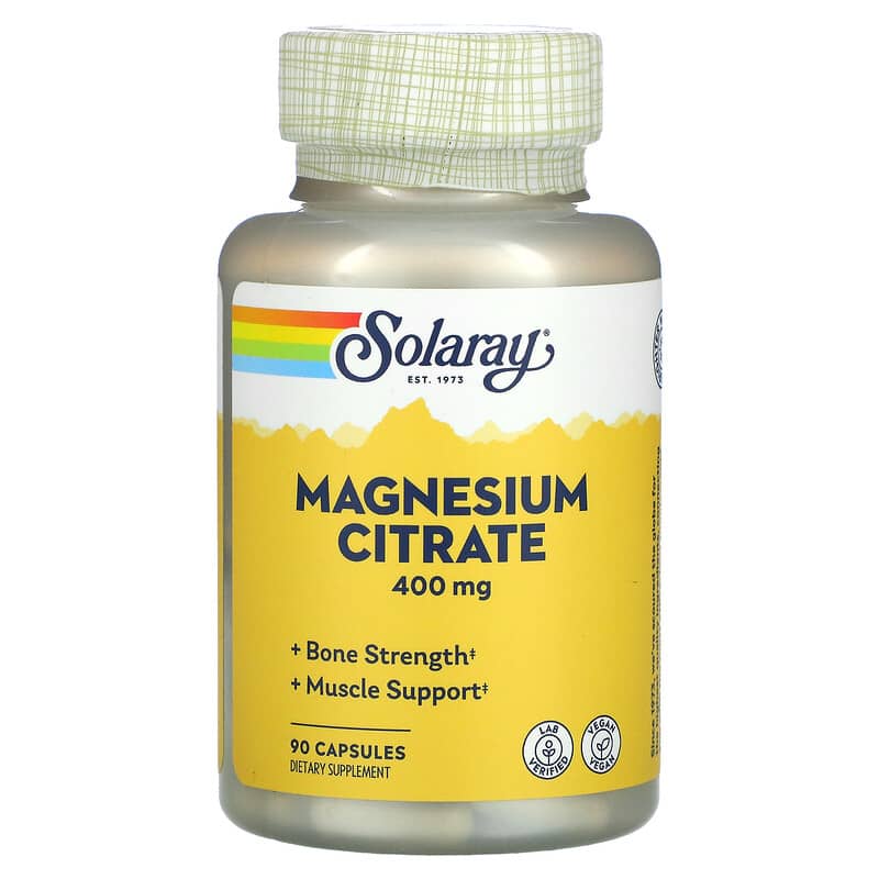 Solaray Magnesium Citrate 133 mg 90 VegCaps 1 Solaray Magnesium Citrate 133 mg 90 Capsules 076280463019