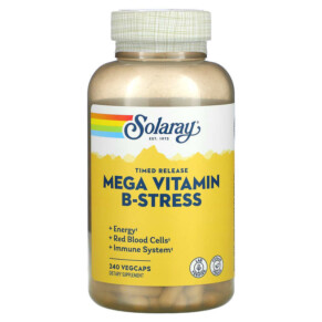 Solaray Mega Vitamin B-Stress Timed-Release 240 VegCaps 076280042429