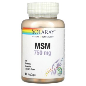 Solaray MSM with Turmeric Boswellia & Devil's Claw 750 mg 90 VegCaps 076280008623