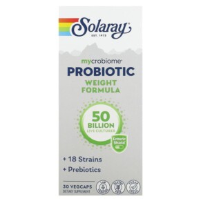 Solaray Mycrobiome Probiotic Weight Formula 50 Billion 30 VegCaps 076280693034