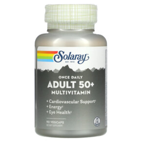 Solaray Once Daily Adult 50+ Multivitamin 90 VegCaps 076280986792