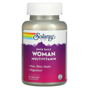 Solaray Once Daily Woman Multivitamin 90 VegCaps 076280518122