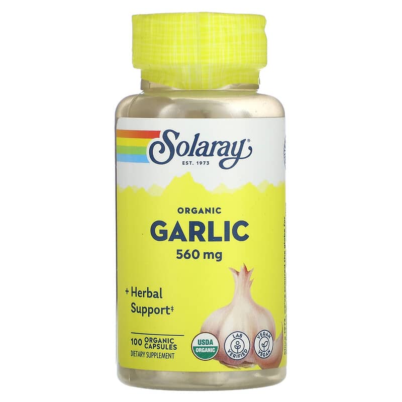 Solaray Organic Garlic 560 mg 100 Organic Capsules 1 Solaray Organic Garlic 560 mg 100 Organic Capsules 076280192858