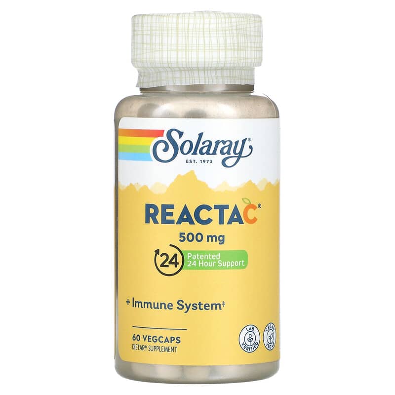 Solaray Reacta-C 500 mg 60 VegCaps 1 Solaray Reacta-C 500 mg 60 VegCaps 076280559620