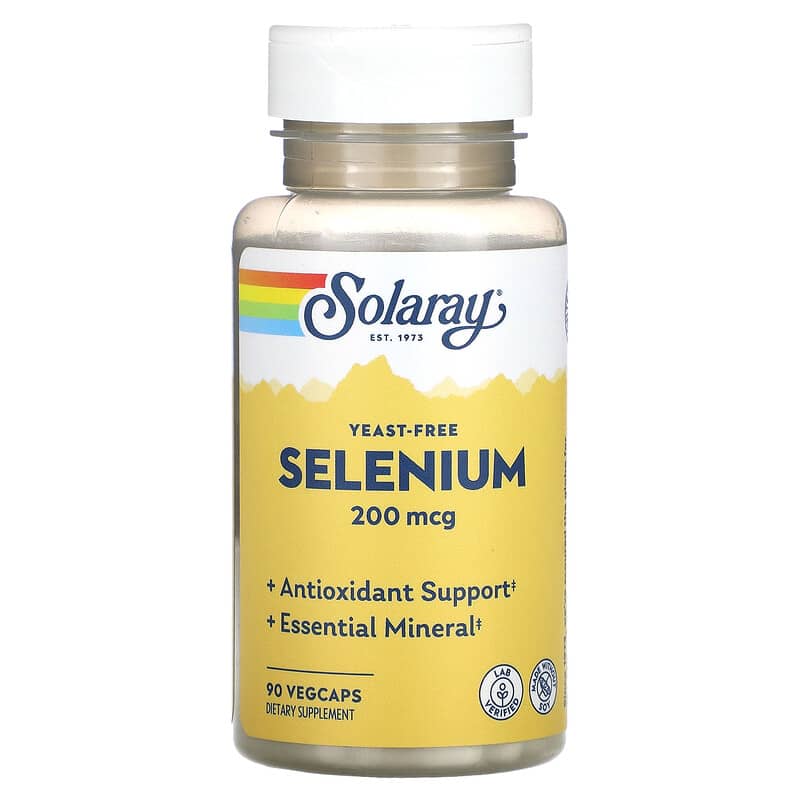 Solaray Selenium 200 mcg 90 VegCaps 1 Solaray Selenium 200 mcg 90 VegCaps 076280046786