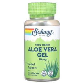 Solaray True Herbs Aloe Vera Gel 10 mg 100 VegCaps 076280001204