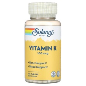 Solaray Vitamin K 100 mcg 100 Tablets 076280042122