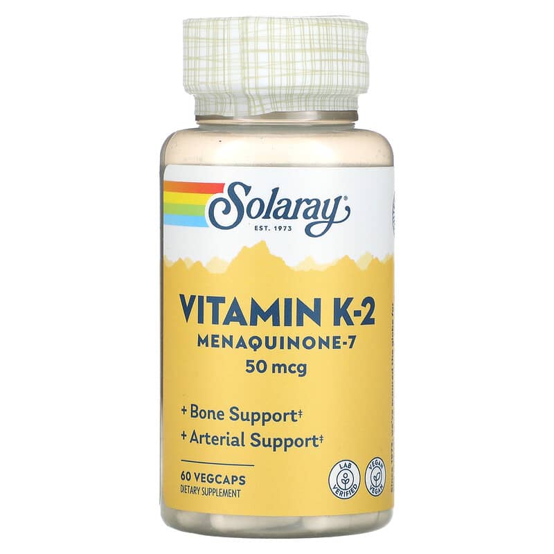 Solaray Vitamin K-2 Menaquinone-7 50 mcg 60 VegCaps 1 Solaray Vitamin K-2 Menaquinone-7 50 mcg 60 VegCaps 076280874969